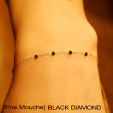 [Fine Mouche]Black Diamond 14k Gold Bracelet