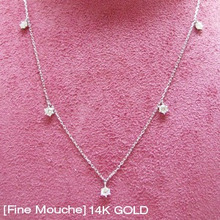 [FINE MOUCHE] 5 Cubic White Gold Necklace