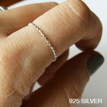 Silver Thin Ball Ring