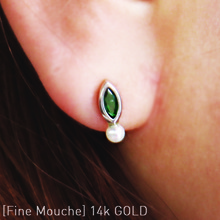 [FineMouche]14k Emerald Earring